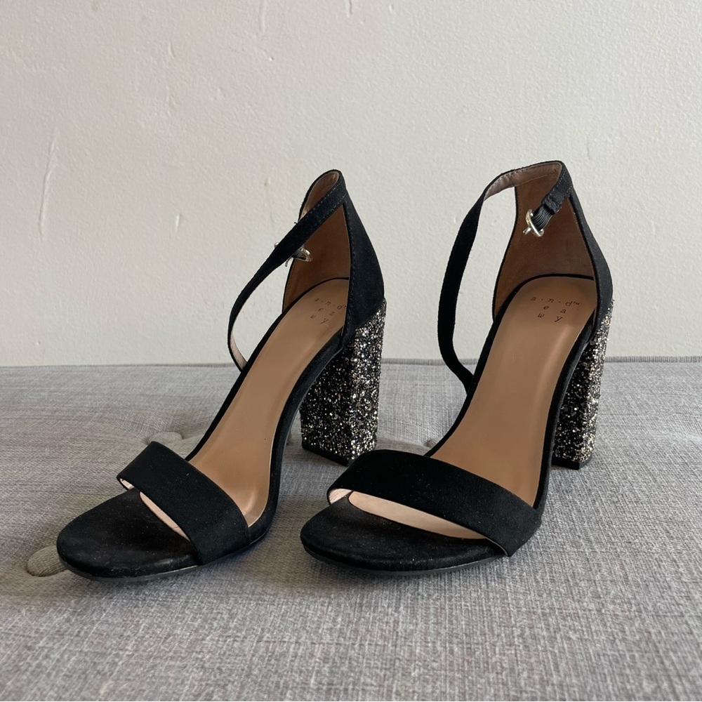 Sparkly Glitter Black Heels | Perfect For Holidays & New Year’s Eve